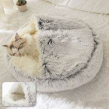 Load image into Gallery viewer, 2-in1 Pet Bed - Long Plush Gray / 40cm