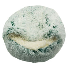 Load image into Gallery viewer, 2-in1 Pet Bed - Long Plush Green / 40cm
