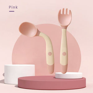 Baby Spoon Fork Set - Pink