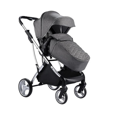 DEÄREST 1208 Baby Stroller - Available in 2 colours - Grey - Silver frame / EU - Baby Stroller
