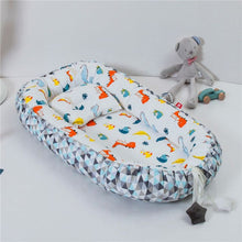 Load image into Gallery viewer, Folding Baby Portable Nest - Color Dinosaur BW / 50X80
