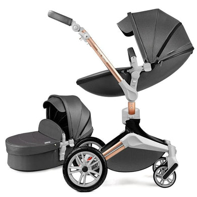 hot mom - cruz f023 - 2 in 1 baby stroller with 360° rotation function - dark grey dark grey / eu