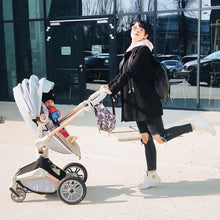 Load image into Gallery viewer, Hot Mom - Cruz F023 2 in 1 Baby Stroller - Grey - Baby Strollers