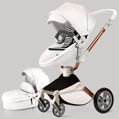Hot Mom - Cruz F023 - 2 in 1 Baby Stroller - White - White / International - Baby Stroller