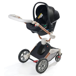 Hot Mom - Cruz F023 - 3 in 1 Baby Stroller - Grey - Light grey with car seat / International - Baby Stroller