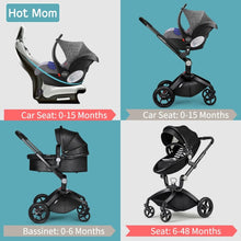 Load image into Gallery viewer, hot mom - elegance f022 - 2 in 1 baby stroller - brown