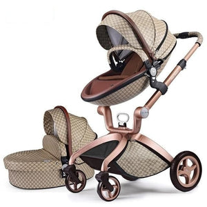 hot mom - elegance f022 - 2 in 1 baby stroller - grid grid / eu