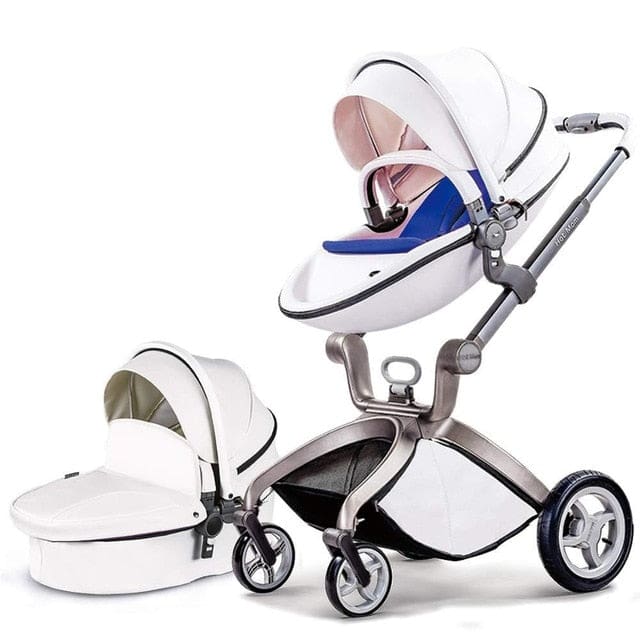 hot mom - elegance f022 - 2 in 1 baby stroller - white white / eu