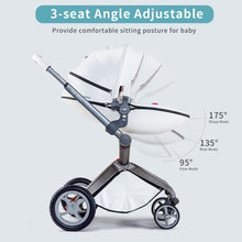 Load image into Gallery viewer, hot mom - elegance f022 - 3 in 1 baby stroller - white