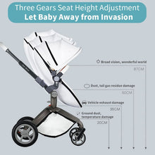 Load image into Gallery viewer, hot mom - elegance f022 - 3 in 1 baby stroller - white