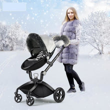 Load image into Gallery viewer, hot mom - elegance f022usa - stroller winter kit -  foot muff, fur gloves, and canopy set