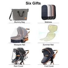 Load image into Gallery viewer, Luxury High Landscape Reclining Foldable 3 in 1 Baby Stroller