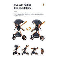 Load image into Gallery viewer, Luxury High Landscape Reclining Foldable 3 in 1 Baby Stroller