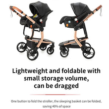 Load image into Gallery viewer, Timeless - 3 in 1 PU Leather Baby Stroller