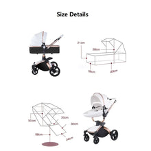 Load image into Gallery viewer, MZC906Deluxe - 3 in 1High Landscape Baby Stroller