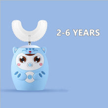 Load image into Gallery viewer, NEOHEXA™ Kid’s U-Shape Electric Toothbrush - 2-6 YEARS - Blue Cat