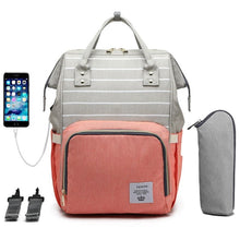 Load image into Gallery viewer, USB Diaper Baby Bag
