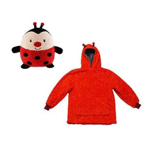 Load image into Gallery viewer, Kids Pets Blanket Hoodie Soft Plush - Ladybug