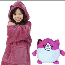 Load image into Gallery viewer, Kids Pets Blanket Hoodie Soft Plush - Red