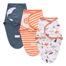 Load image into Gallery viewer, Sweet Dream Baby Swaddle - Dinosaur Orange / L (0-6 Months)