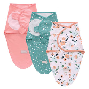 Sweet Dream Baby Swaddle - Pink flowers 1 / L (0-6 Months)
