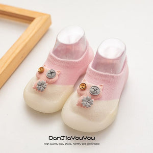 Unisex Baby Cotton Socks - Pink / 0-6 Months
