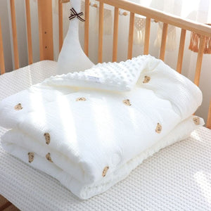 Winter Baby Duvet With Filler - Bear / 100X100cm thick core