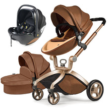 Load image into Gallery viewer, Hot Mom - Elegance F022 - 3 in 1 Baby Stroller - Coffee