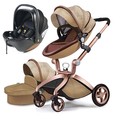 Hot Mom - Elegance F022 - 3 in 1 Baby Stroller - Crock