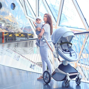 Hot Mom - Cruz F023 2 in 1 Baby Stroller - Grey - Baby Strollers