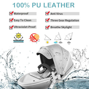 Hot Mom - Cruz F023 2 in 1 Baby Stroller - Grey - Baby Strollers