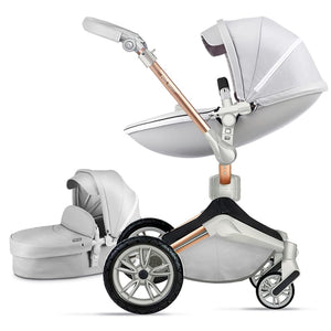 Hot Mom - Cruz F023 2 in 1 Baby Stroller - Grey - Baby Strollers