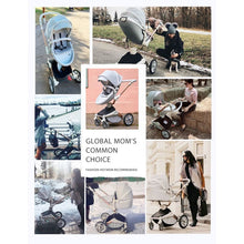 Laden Sie das Bild in den Galerie-Viewer, hot mom - cruz f023 - 3 in 1 baby stroller with 360° rotation function  - dark grey