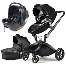 Carica l&#39;immagine nel visualizzatore di Gallery, Hot Mom - Elegance F022 - 3 in 1 Baby Stroller - Black - Baby Stroller