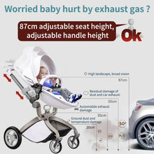 Carregar imagem no visualizador da galeria, hot mom - elegance f022 - 3 in 1 baby stroller - grid with matching car seat