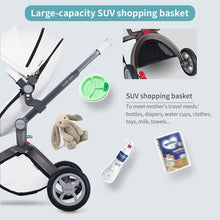 Carica l&#39;immagine nel visualizzatore di Gallery, hot mom - elegance f022 - 3 in 1 baby stroller - grid with matching car seat