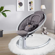 Charger l&#39;image dans la galerie, hot mom - serena bluetooth baby bouncer - available in 2 colours dark grey