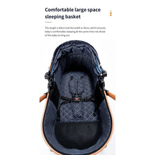 Carregar imagem no visualizador da galeria, Luxury High Landscape Reclining Foldable 3 in 1 Baby Stroller