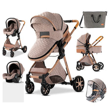 Load image into Gallery viewer, Luxury High Landscape Reclining Foldable 3 in 1 Baby Stroller