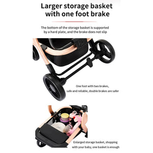 Timeless - 3 in 1 PU Leather Baby Stroller