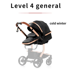 Timeless - 3 in 1 PU Leather Baby Stroller