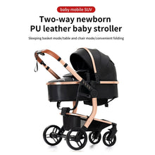 Cargar imagen en el visor de la galería, Timeless - 3 in 1 PU Leather Baby Stroller