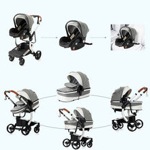 Cargar imagen en el visor de la galería, Timeless - 3 in 1 PU Leather Baby Stroller