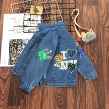 Carregar imagem no visualizador da galeria, Mickey Mouse Kids Denim Jacket and Coats - Blue Mickey E / 12-24M(Size 90)