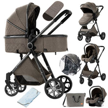 Load image into Gallery viewer, MZCV9Lux - 3-in-1 Baby Stroller - Available in 8 colours - V9 Chocolate - Baby Stroller