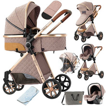 Load image into Gallery viewer, MZCV9Lux - 3-in-1 Baby Stroller - Available in 8 colours - V9 Khaki - Baby Stroller