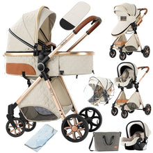 Load image into Gallery viewer, MZCV9Lux - 3-in-1 Baby Stroller - Available in 8 colours - V9 White - Baby Stroller